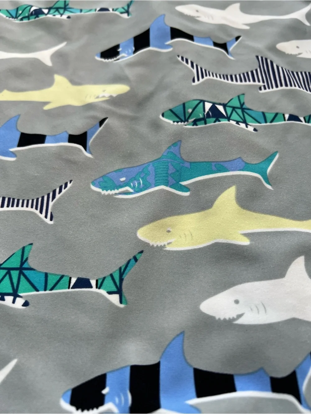 SwimZip Gray Shark-Print 2T One-Piece Rashguard UPF 50